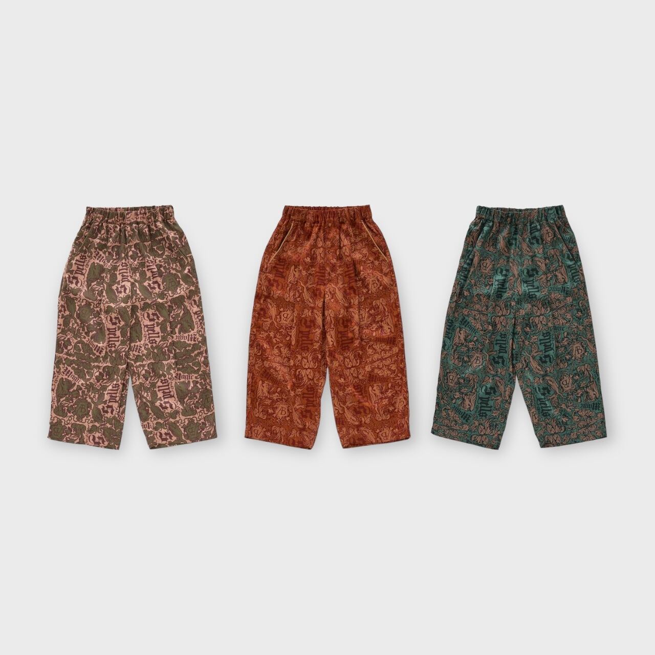 〈 eLfin Folk 24AW 〉 Magic Spell print Vintage Satin Pants / elf-242F09 / パンツ / 125cm