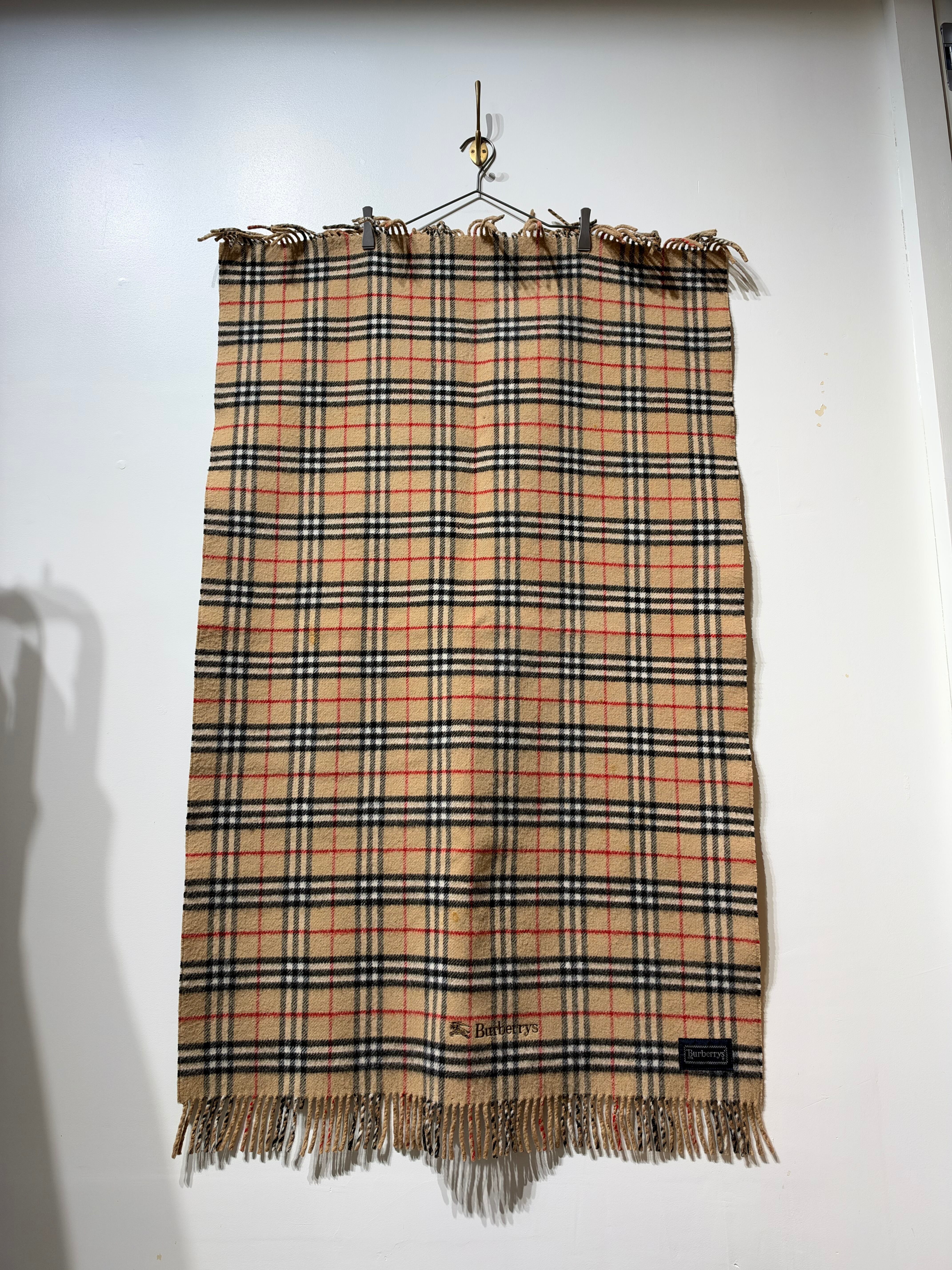 (AC1135)90's Berberrys wool novacheck blanket
