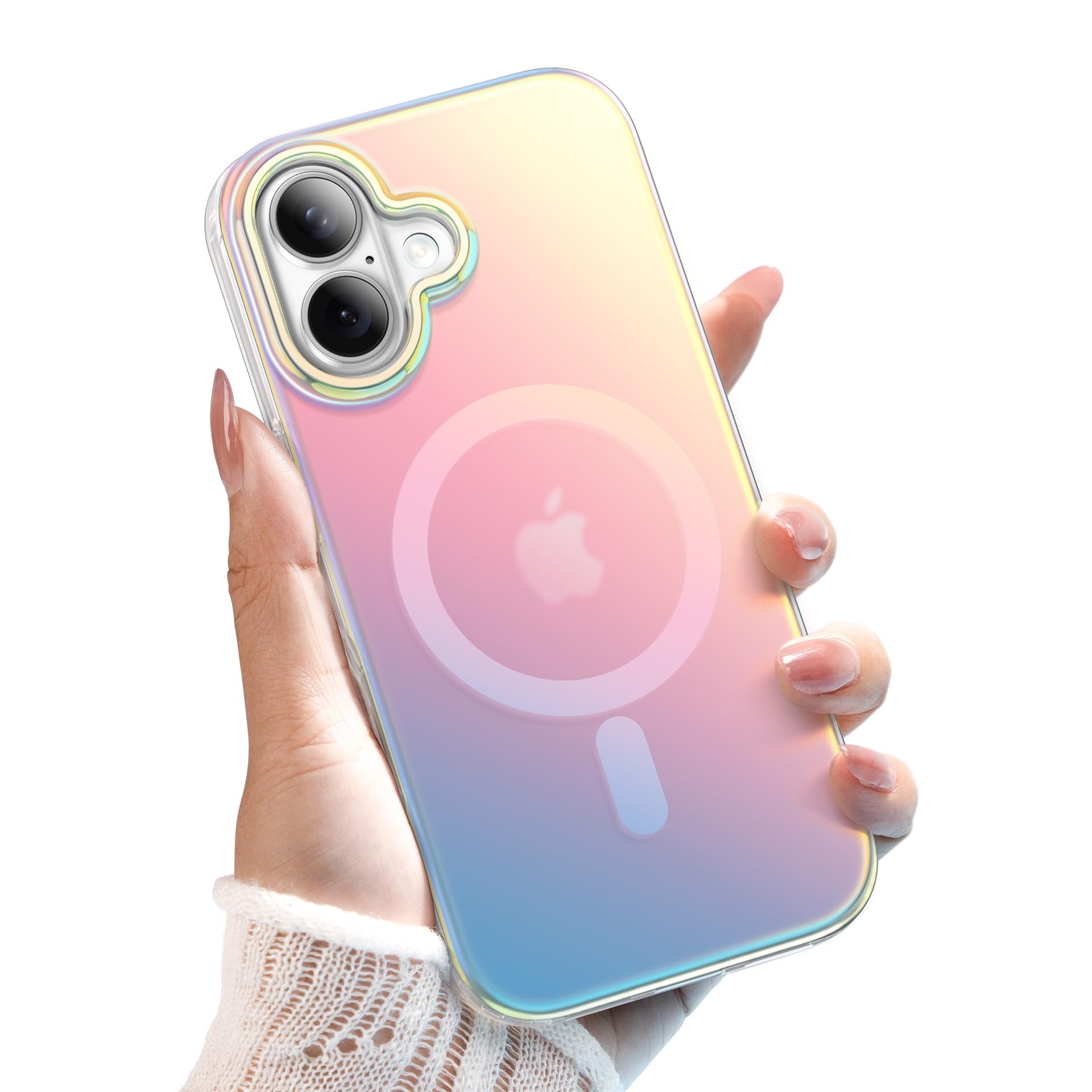 JETech iPhone 17用 マグネットケース (虹色)
