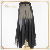 社交ダンス 衣装 スタンダード スカート 巻きスカート ラップスカート オーバースカート レッスンウェア Leirena レイリーナ ブラック系 黒 スカート レディース ダンス衣装 透け感 伸縮性 マジックテープ調整 おしゃれ モノトーン 講座用 発表会 おすすめ 上品 ラグジュアリー フェミニン お揃い 体型カバー かっこいい