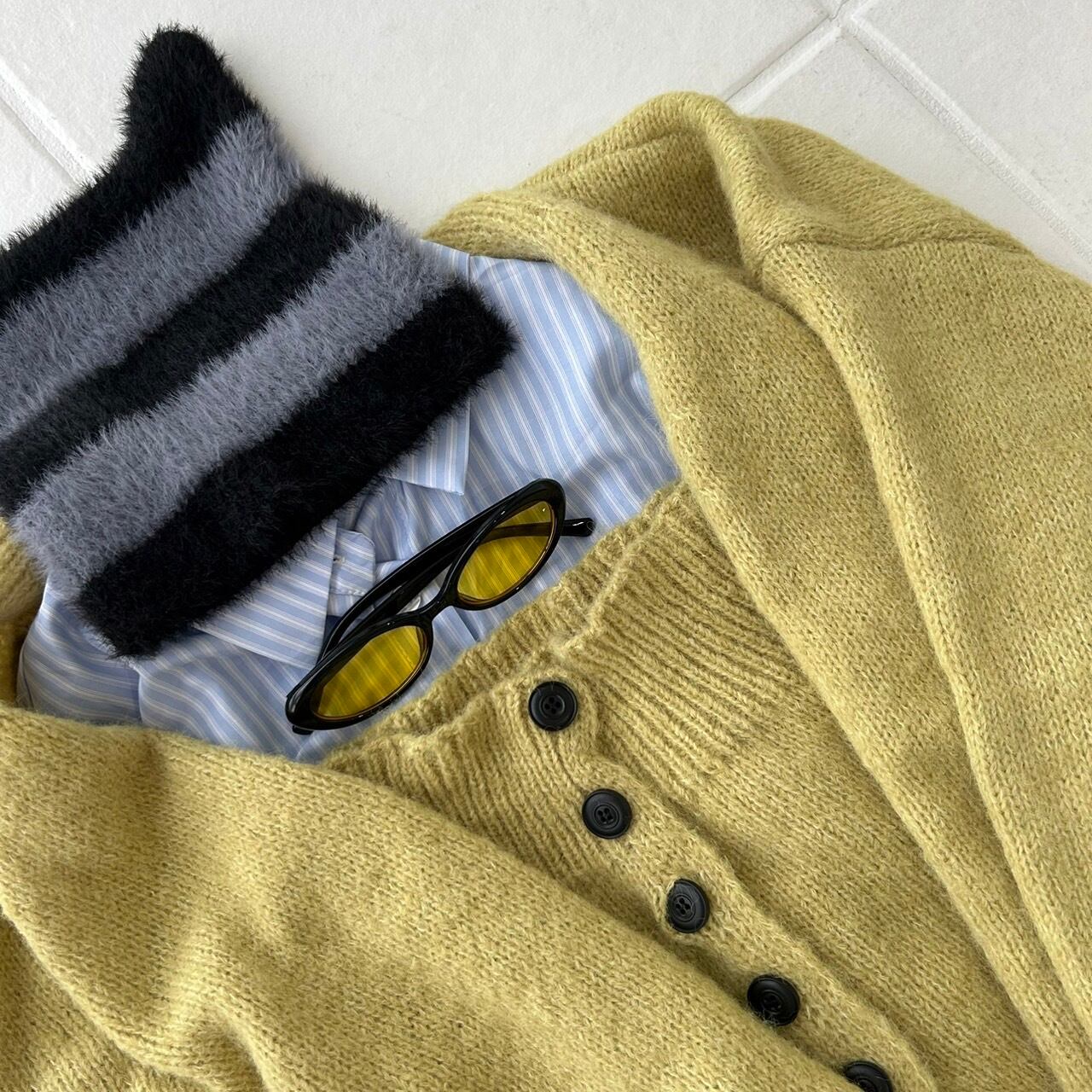 ニットカーディガンボタンチューブトップセット_LN03122