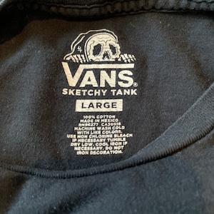 【VANS】スカル 黒Tシャツ アメリカ古着 メキシコ製