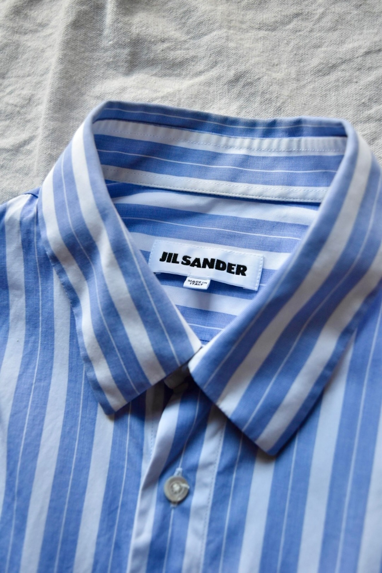"JIL SANDER" Blue border shirt