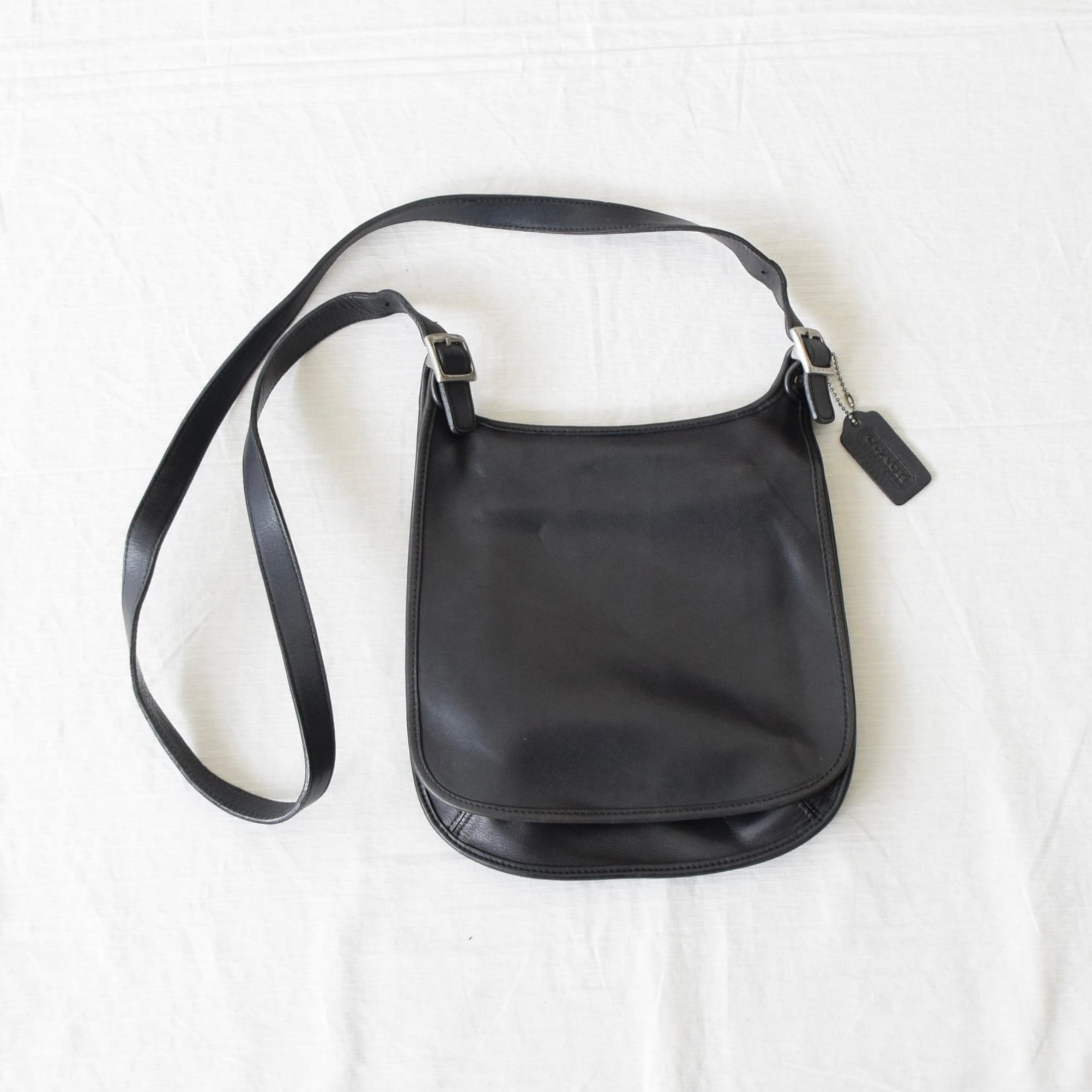 90's USA製 OLD COACH レザーバッグ ブラック コーチ 古着
