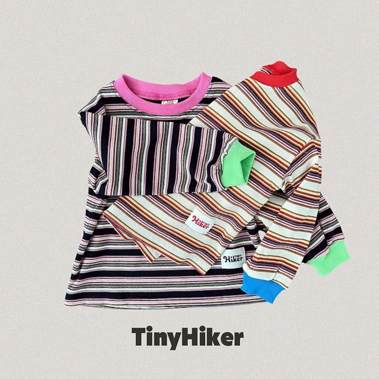 【取寄/韓国直送】Tiney HIker 26/AU キャンディストライプTシャツ|秋服|韓国子供服