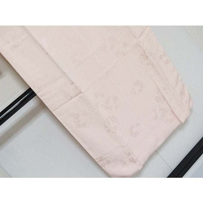 長襦袢 正絹 袷(本仕立て) 刺繍半衿付き 花丸地紋 159cm前後 長襦袢 正絹 袷(本仕立て) 刺繍半衿付き 花丸地紋 159cm前後