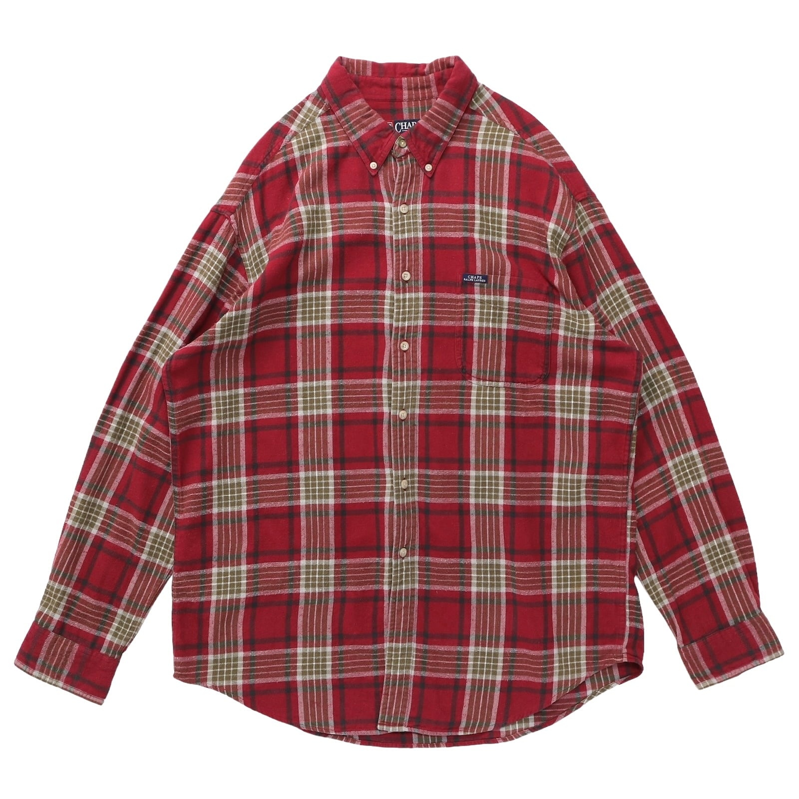 ラルフローレンの赤チェックシャツ 90センチ - トップス