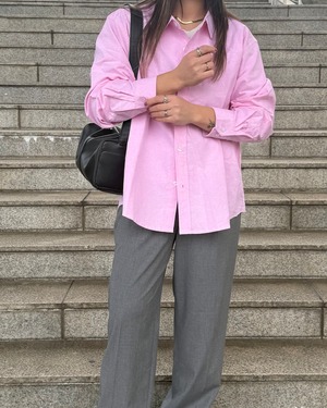 calm relaxed cotton shirt <2color>