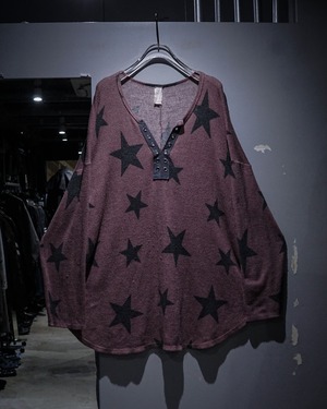 【add (C) vintage】Star Pattern Vintage Loose Skipper Knit