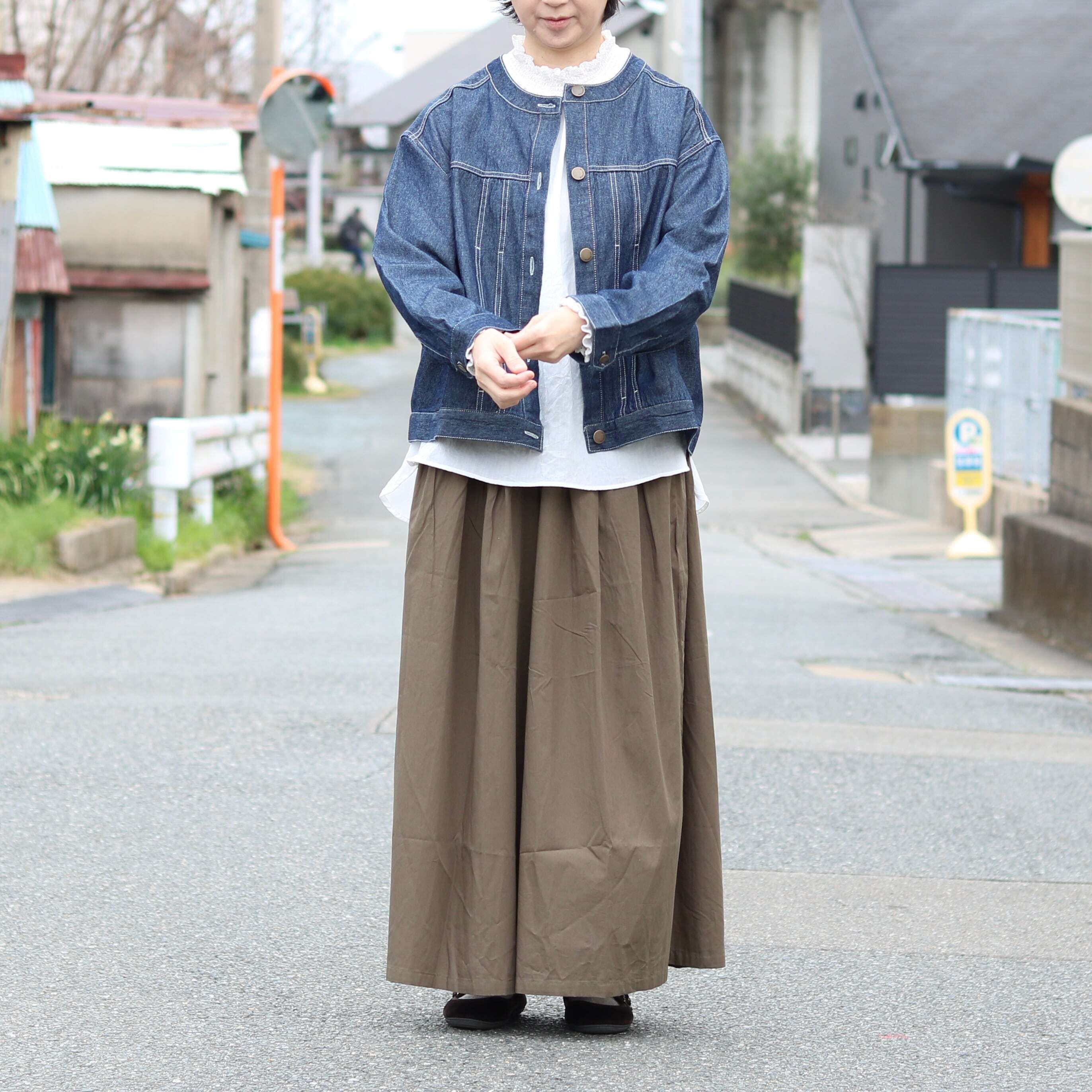 ポプリン タックキュロットパンツ | Zakka so-la