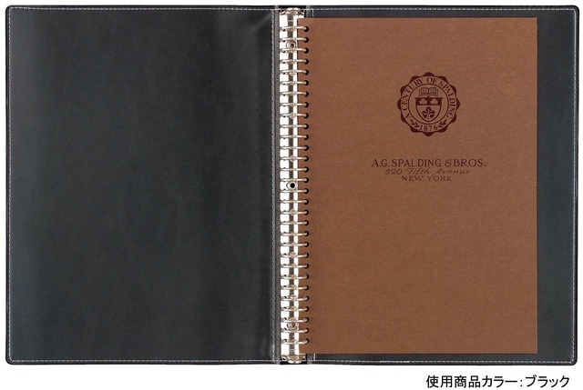 レイメイ藤井 ルーズリーフ バインダー A4 30穴 スポルディングブロス ブラック BRE200B