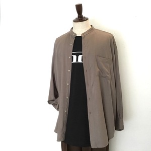 1990s 【Pierre Cardin】 Banded Collar Shirt / ピエールカルダン バンドカラーシャツ