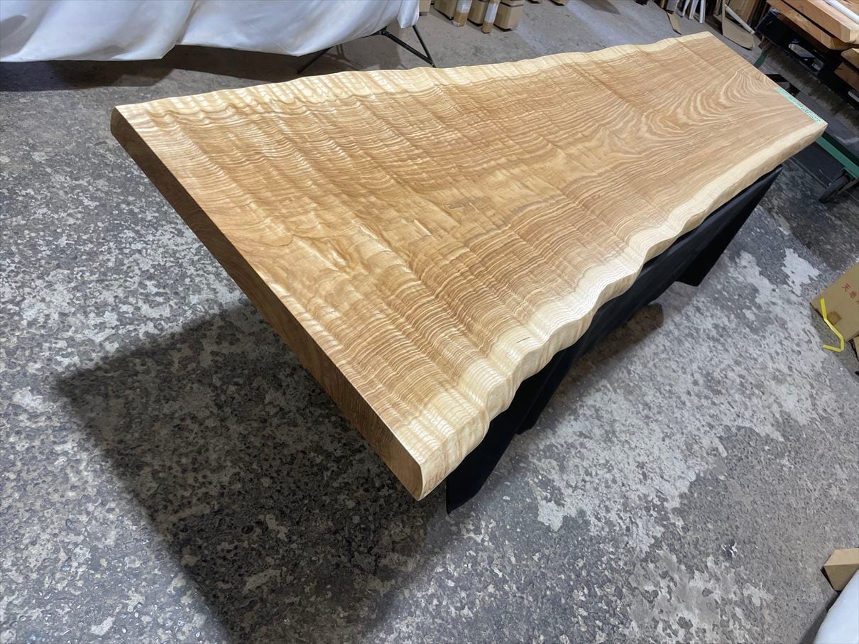 ニレケヤキ3963 上杢 杢木 欅 2260x540‐650x50mm 一枚板 無垢乾燥材