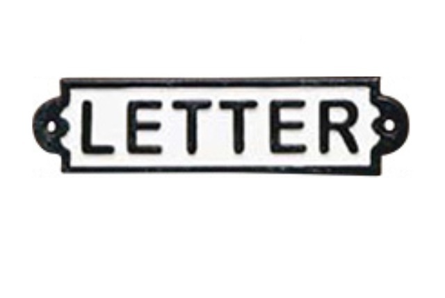 IRON SIGN "LETTER"