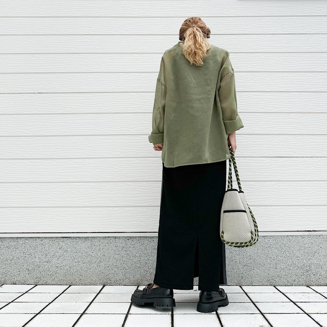 ジョーゼットサイドラインスカート | Q♡