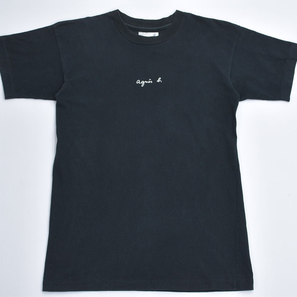 美品　agnes b. オールド　アニエスベー　フランス製　刺繍シャツ　90s 90s フランス製 agnès b. アニエスベー ロゴ刺繍 Tシャツ フレンチ