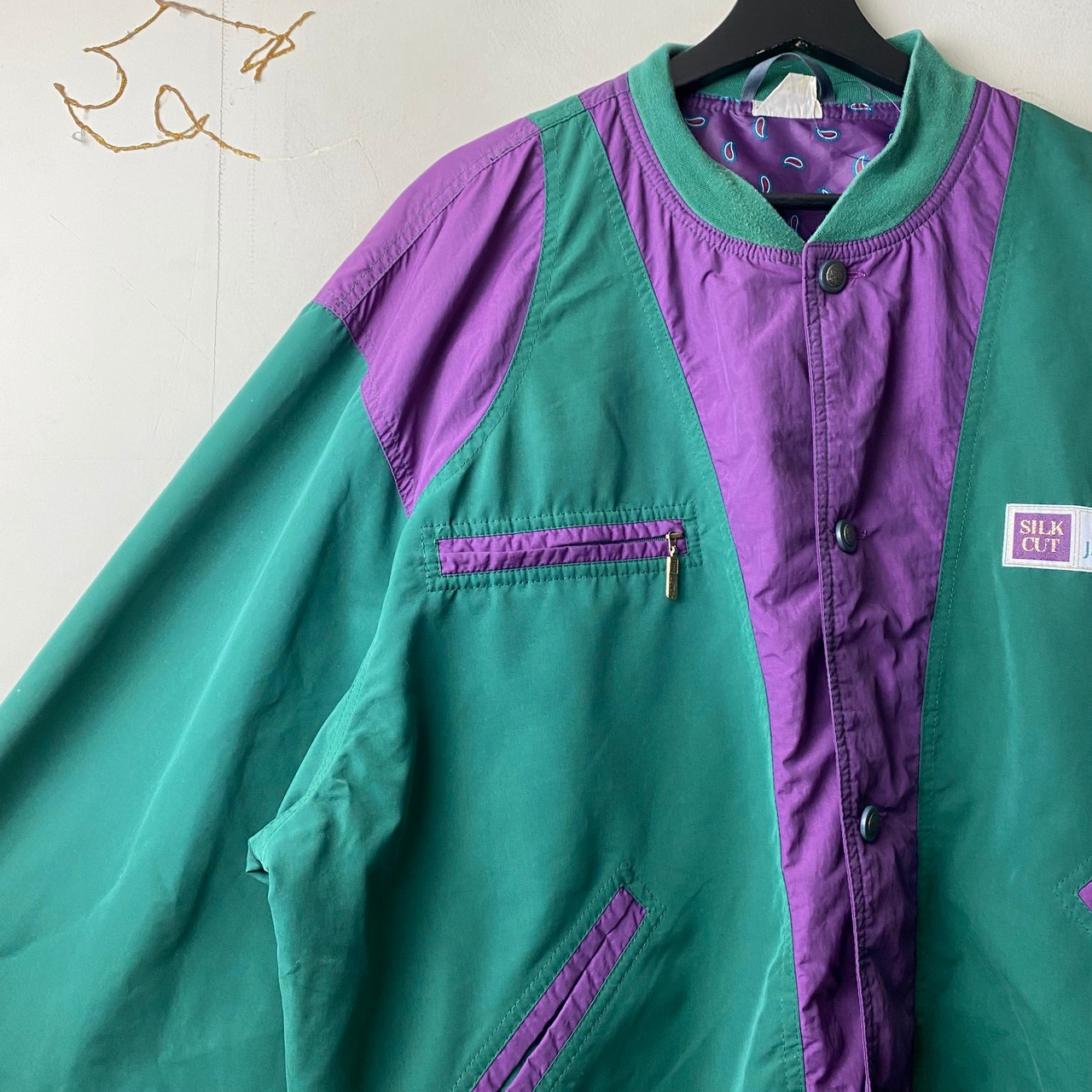 old “JAGUAR” patched bi-color blouson