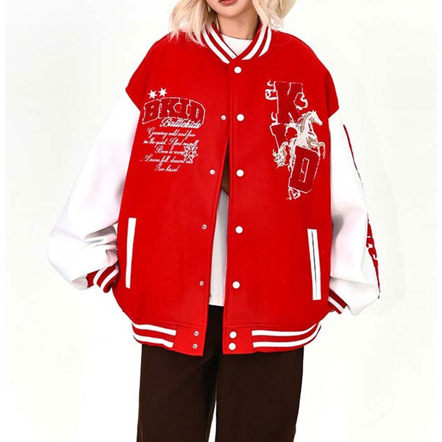 ワッペンミックスストリートスタジアムジャケット
2col R01628