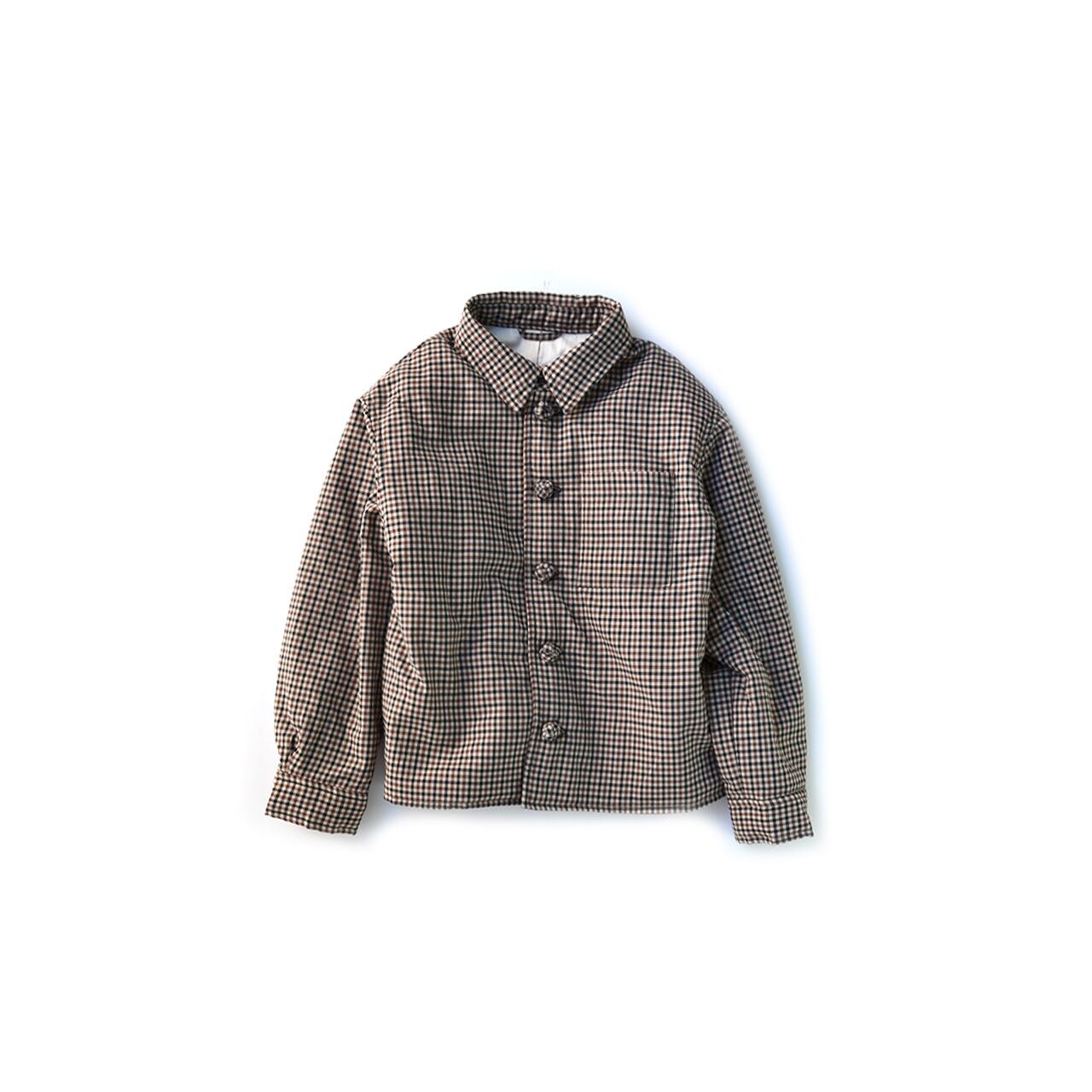 Soft Hug Blouson -Wool Blend Check-