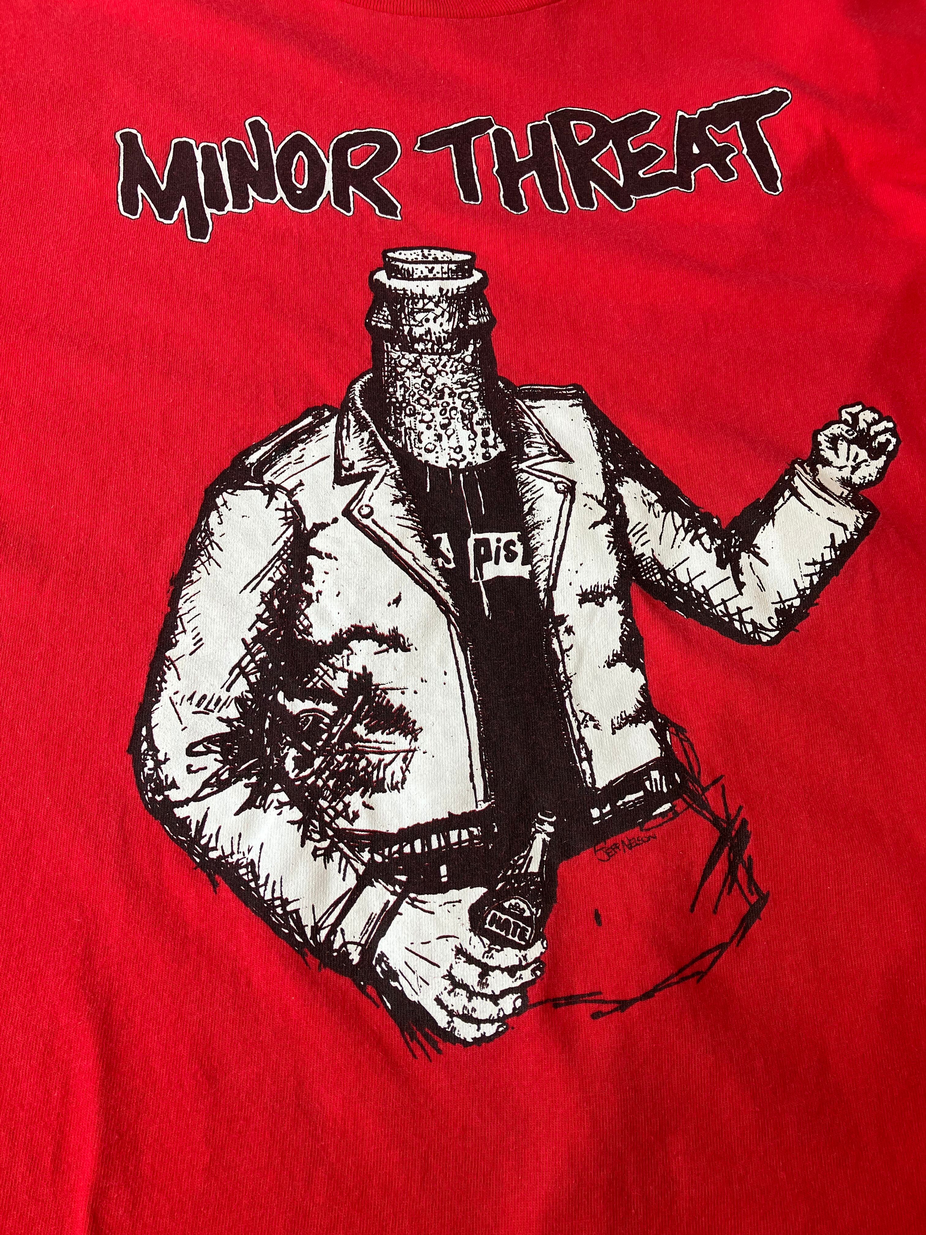 90's〜 MINOR THREAT BOTTLEMAN Tシャツ (SIZE XL) | FASHION SPOT RAMONE
