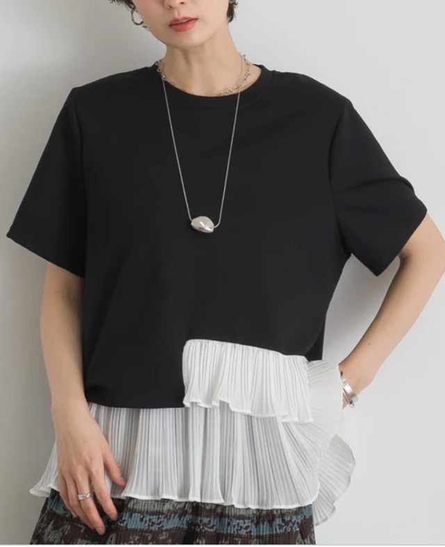 ナンバーミーTOKYO" PLEATED DOCKING PULLOVER"BLACK