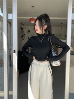 スリムフィットタートルトップ　UH00023