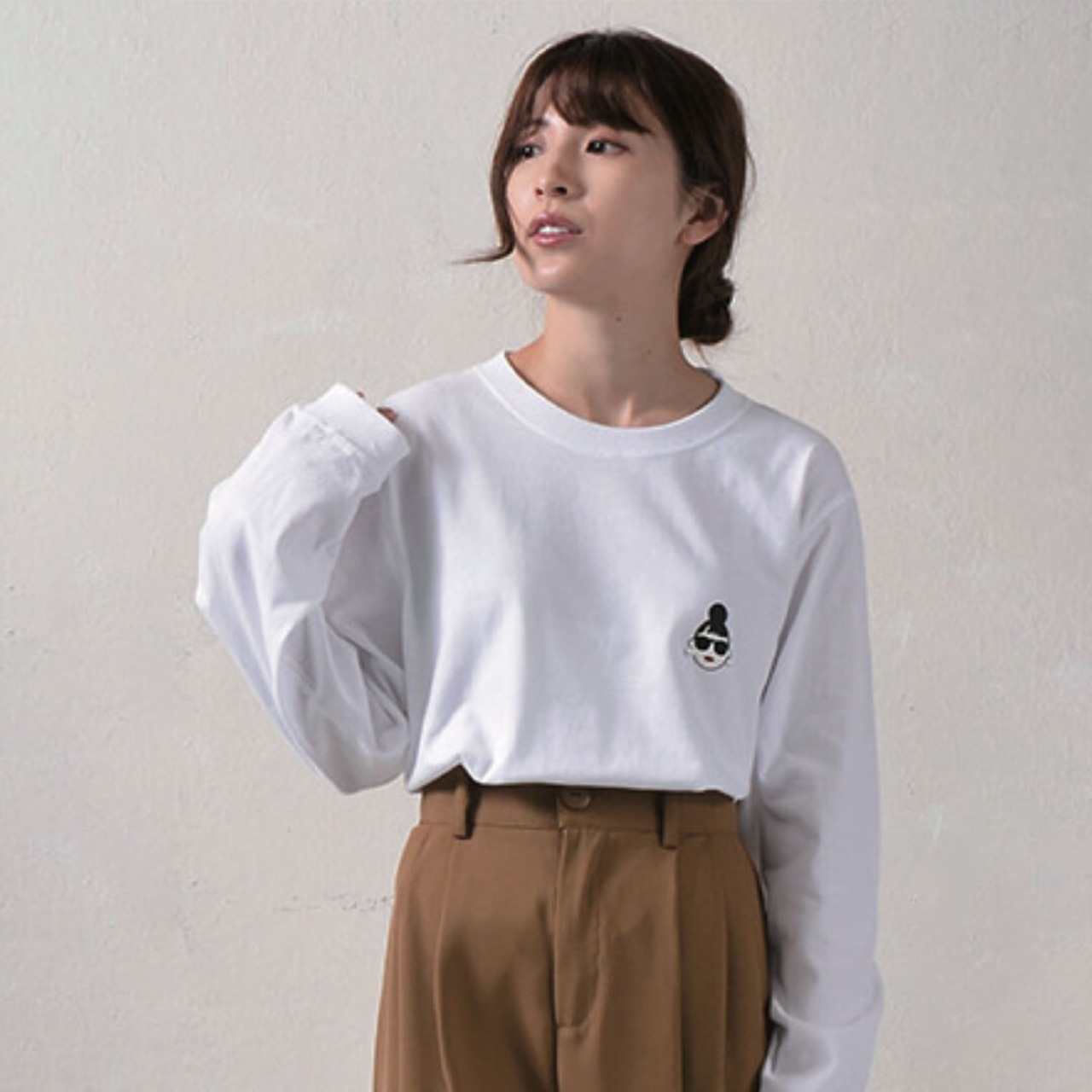 HAPPY FACE　LONG SLEEVET-SHIRT　SEM-006