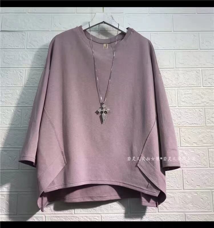 切りっぱなしデザイン クルーネックカットソー   AJ−3365-1003