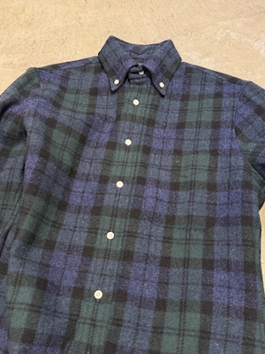 GITMAN BROS WOOL CHECK SHIRT 14 1/2