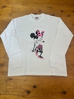 B RAT カラーL/S TEE WHITE