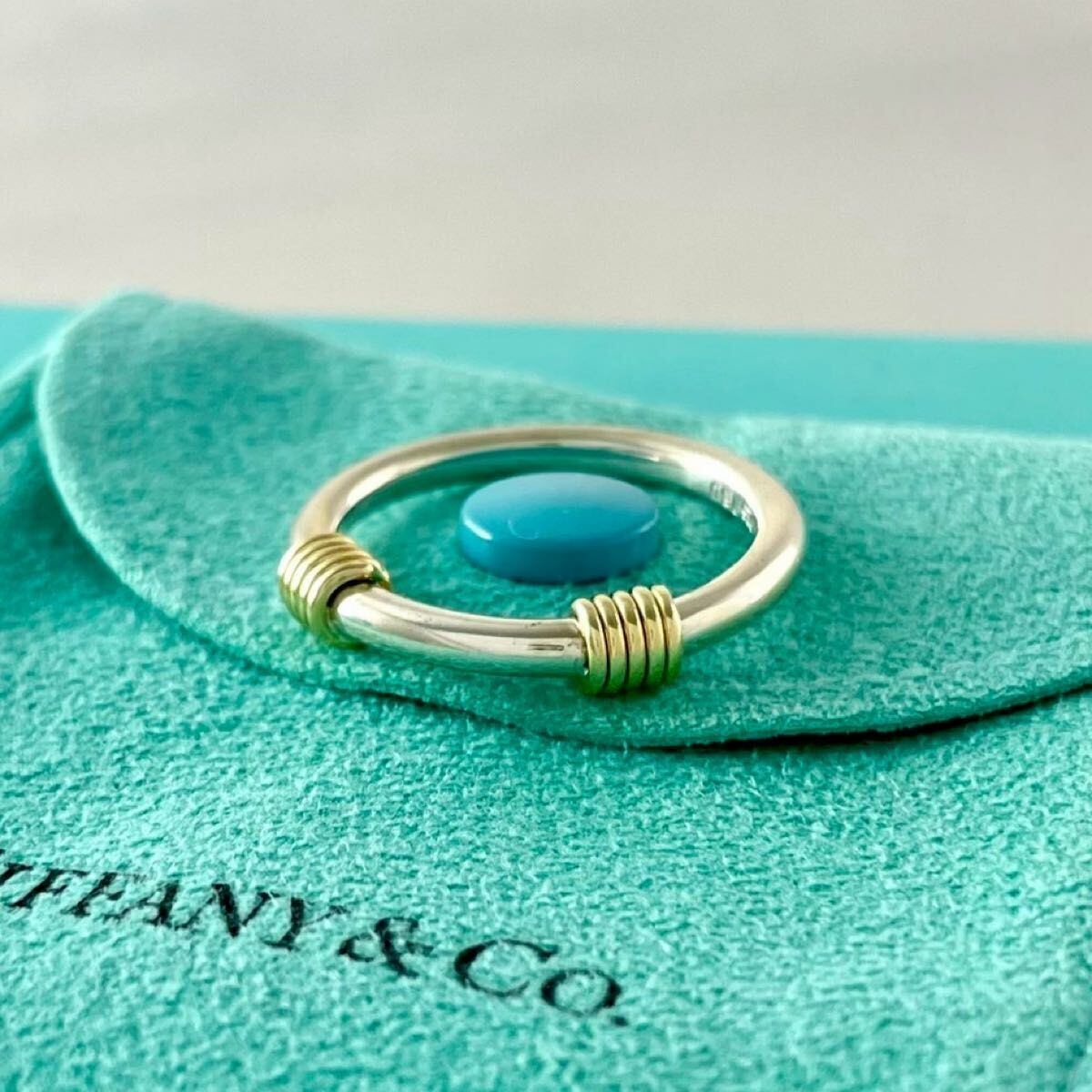 Tiffany & Co. バンドヴィズ2ワイヤー バングル・リングセット ティファニー 15号 2ワイヤー バンドウィズ リング コンビ P278fe