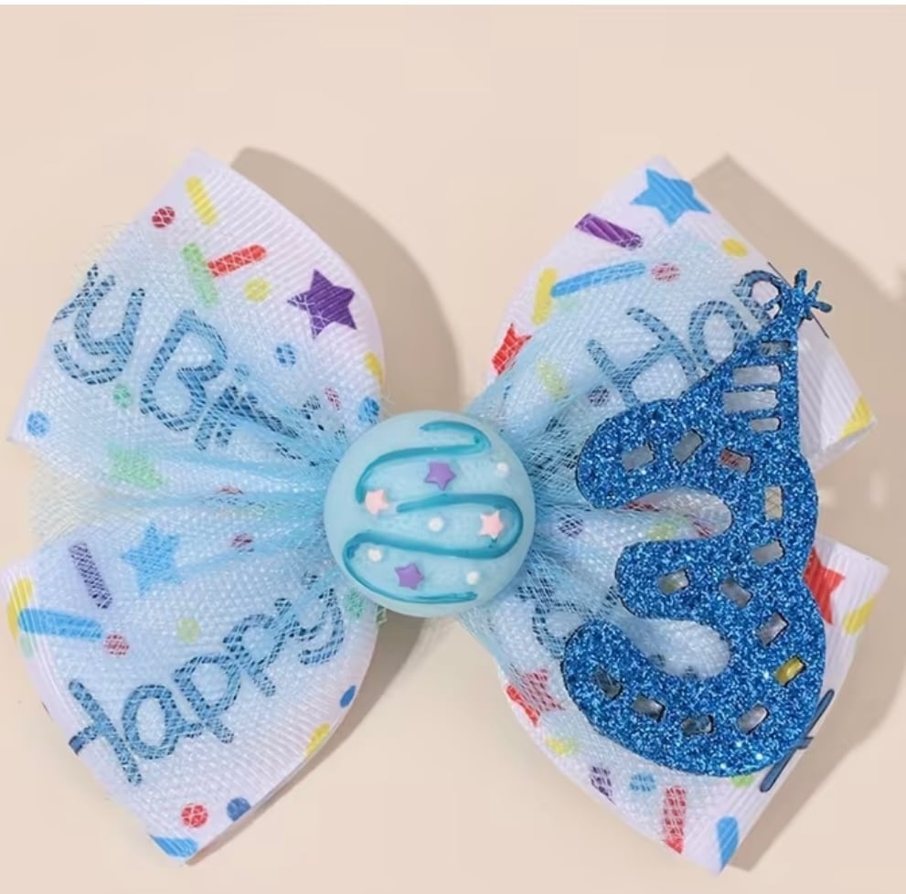 くるくるキラキラBirthday 年齢おリボンヘアバンド