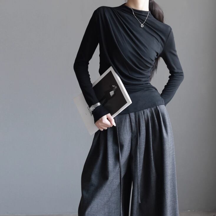 トップス popochan モックネックドレープトップス ・19792 | stir - ステア｜大人