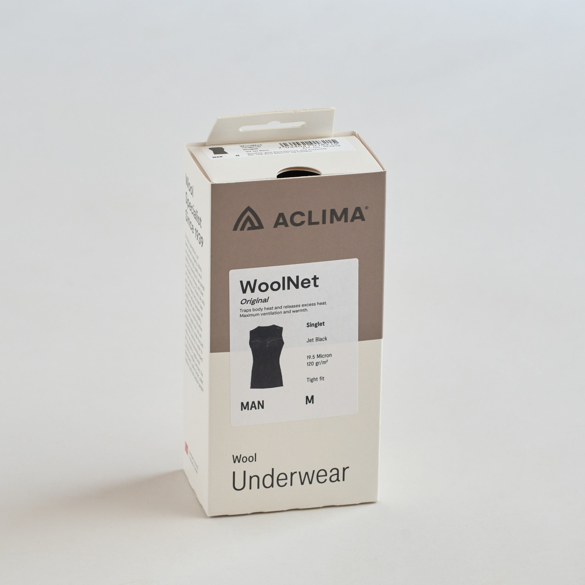 下着・アンダーウェア ACLIMA WoolNet Original S Jet Black ACLIMA 『 WOOLNET CREW 』 | FULLMARKS