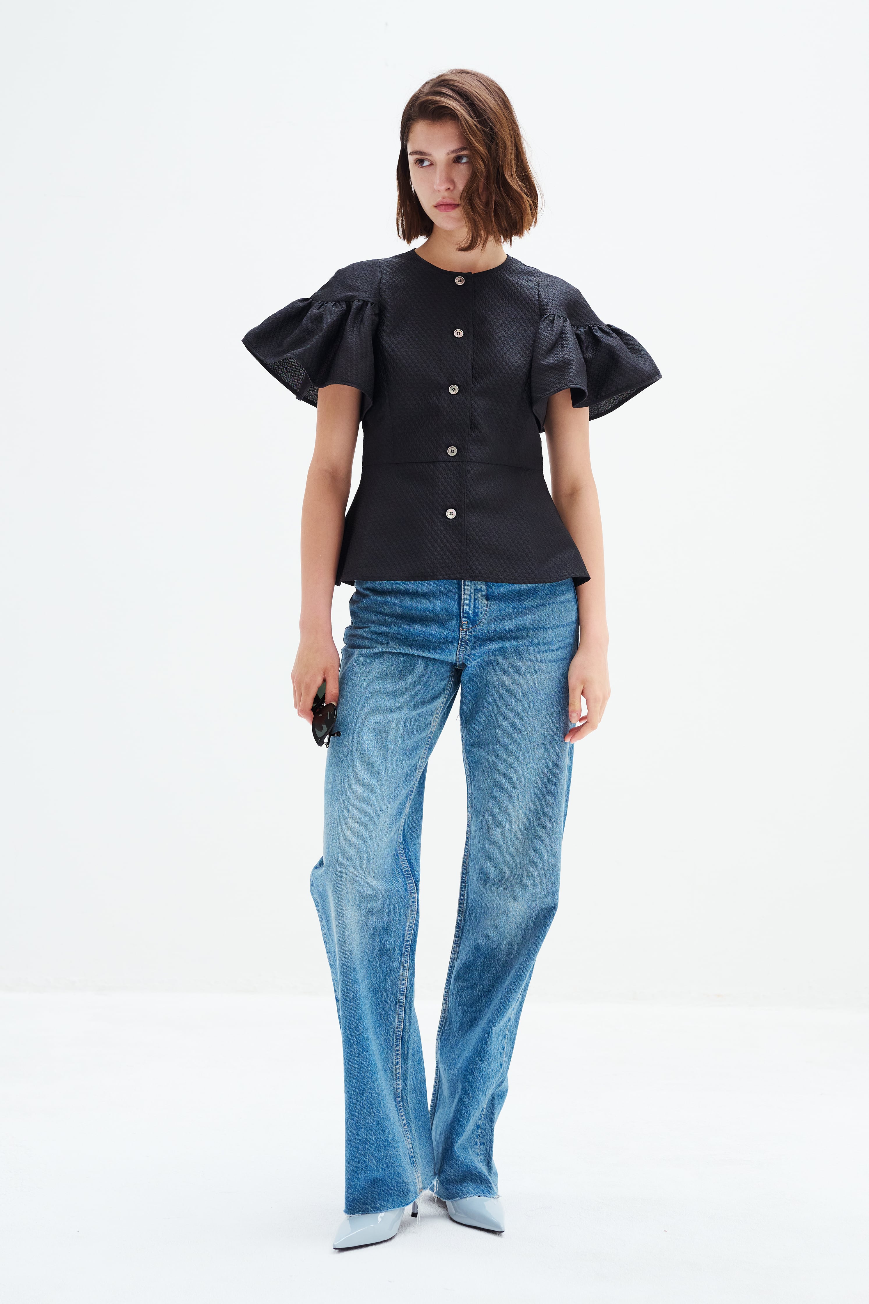 美品　amica kids CLOVER COUTURE 　パフスリーブ　黒 AMICA・kids(アミカキッズ)｜【KIDS】2wayクチュールトップ