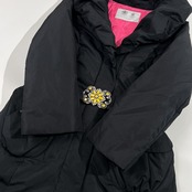 AUSTIN REED オースチンリード ウエストベルト付き  ダウン コート ジャケット サイズ 40 /ブラック×ピンク/レディース