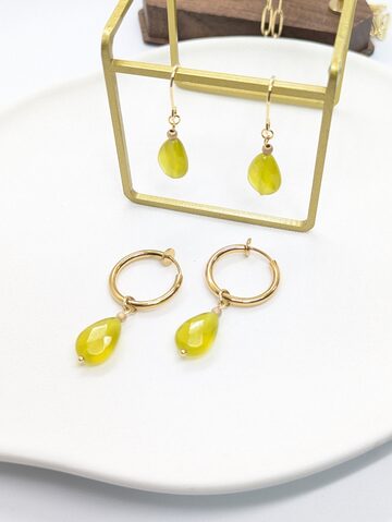 はちみつカラーのぷっくりピアス（イヤリング）ハニージェイド | Pay ID