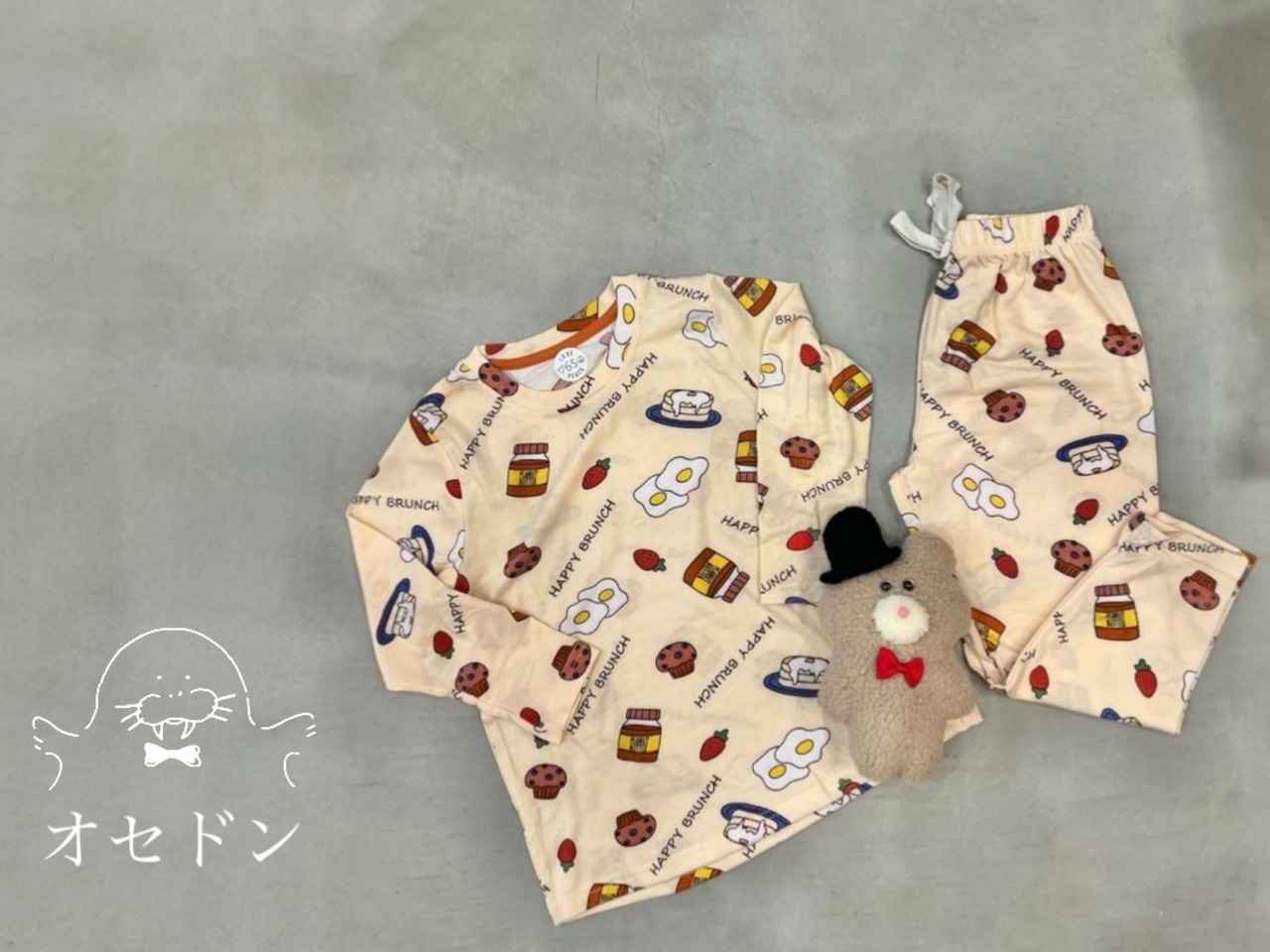 【Love＆Peace】極上とろみパジャマ HAPPY BRUNCH 120~140cm - 1