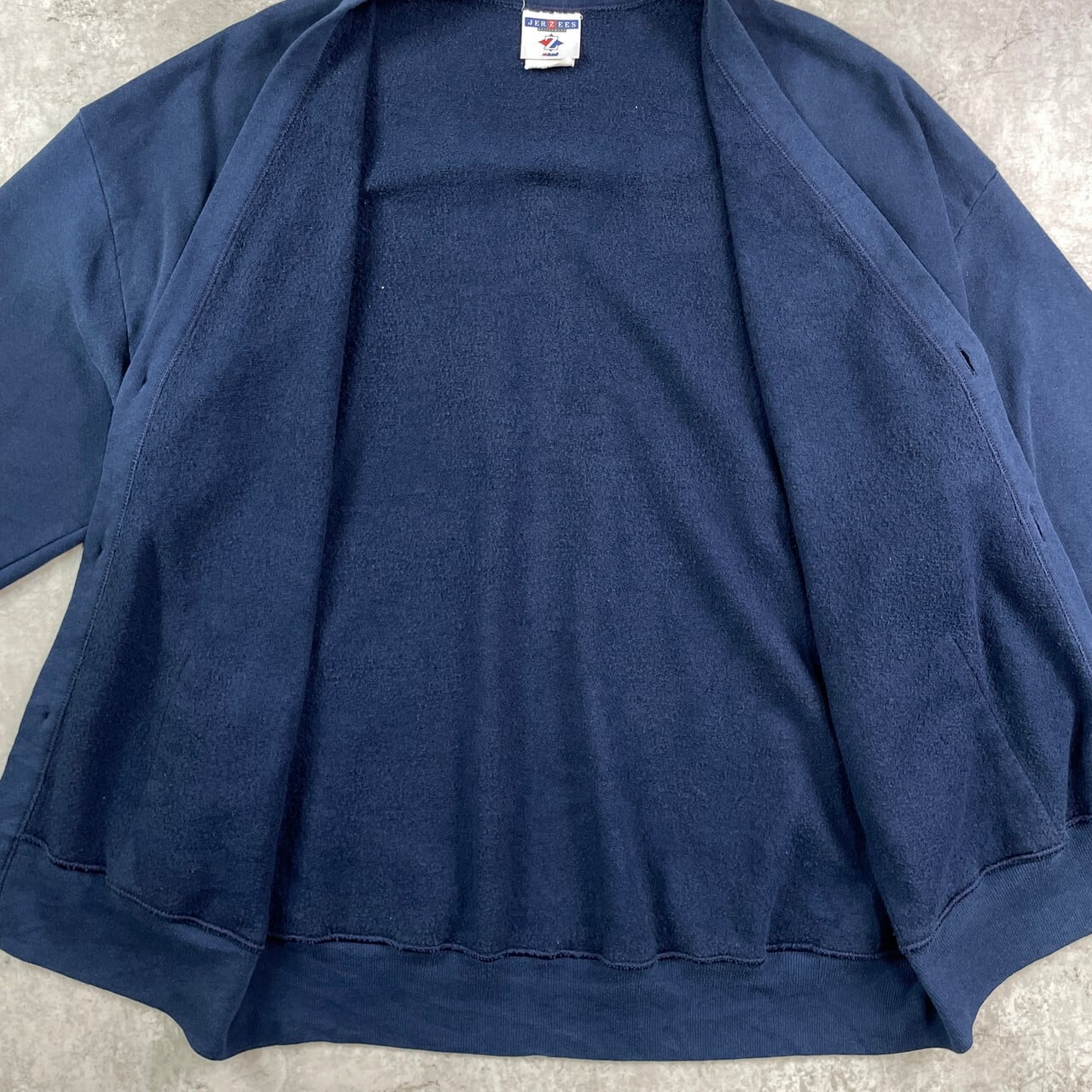 90年代 JERZEES ジャージーズ ブランクスウェットカーディガン メンズL