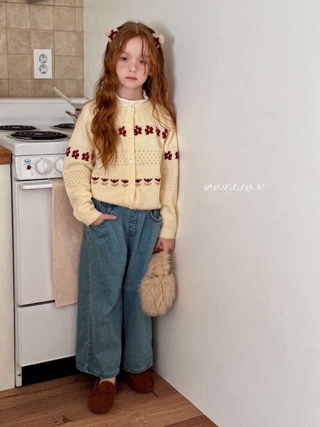 【取寄】poisson|ruby pocket denim|ルビーポケットデニム|S-JM|kids&jr|25 winter