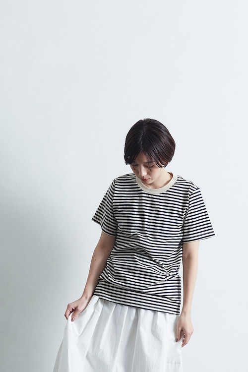 atelier naruse cotton border cut&sewn（半袖）