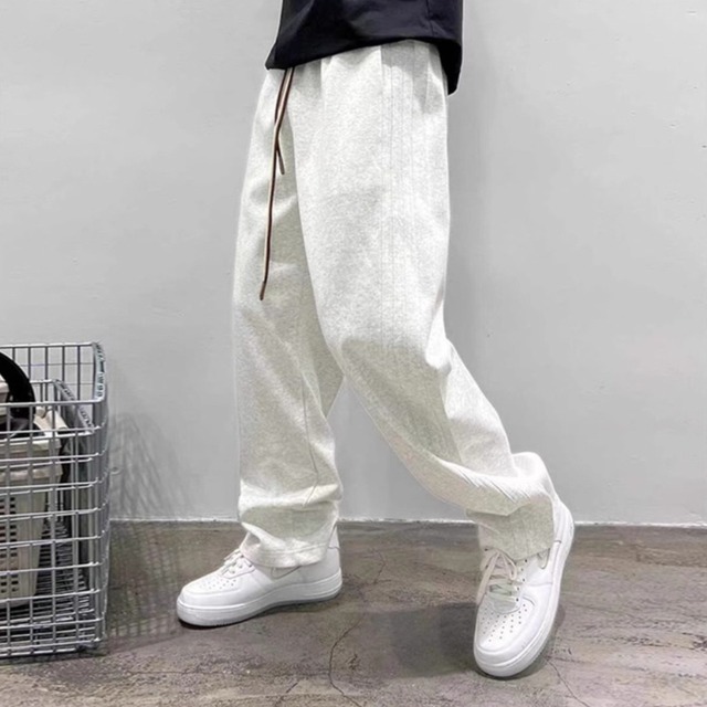Wide leg retro sweat cargo pants ( 2color )