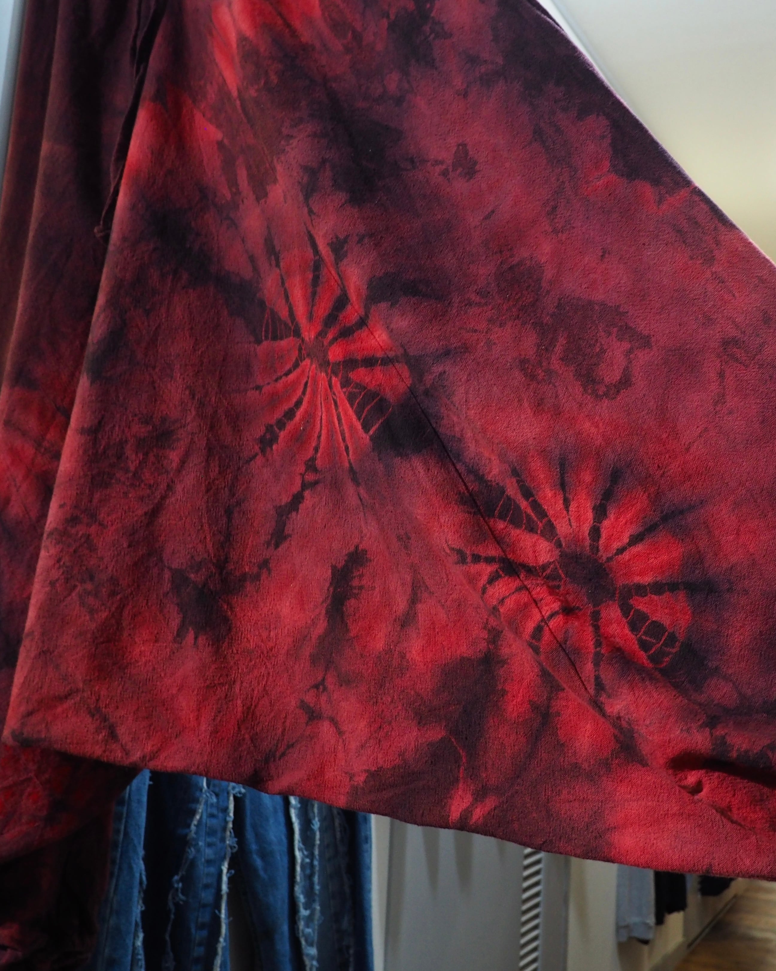 " 染色 " Beautiful Dark Bordeaux Over Dyed Sarouel Pants