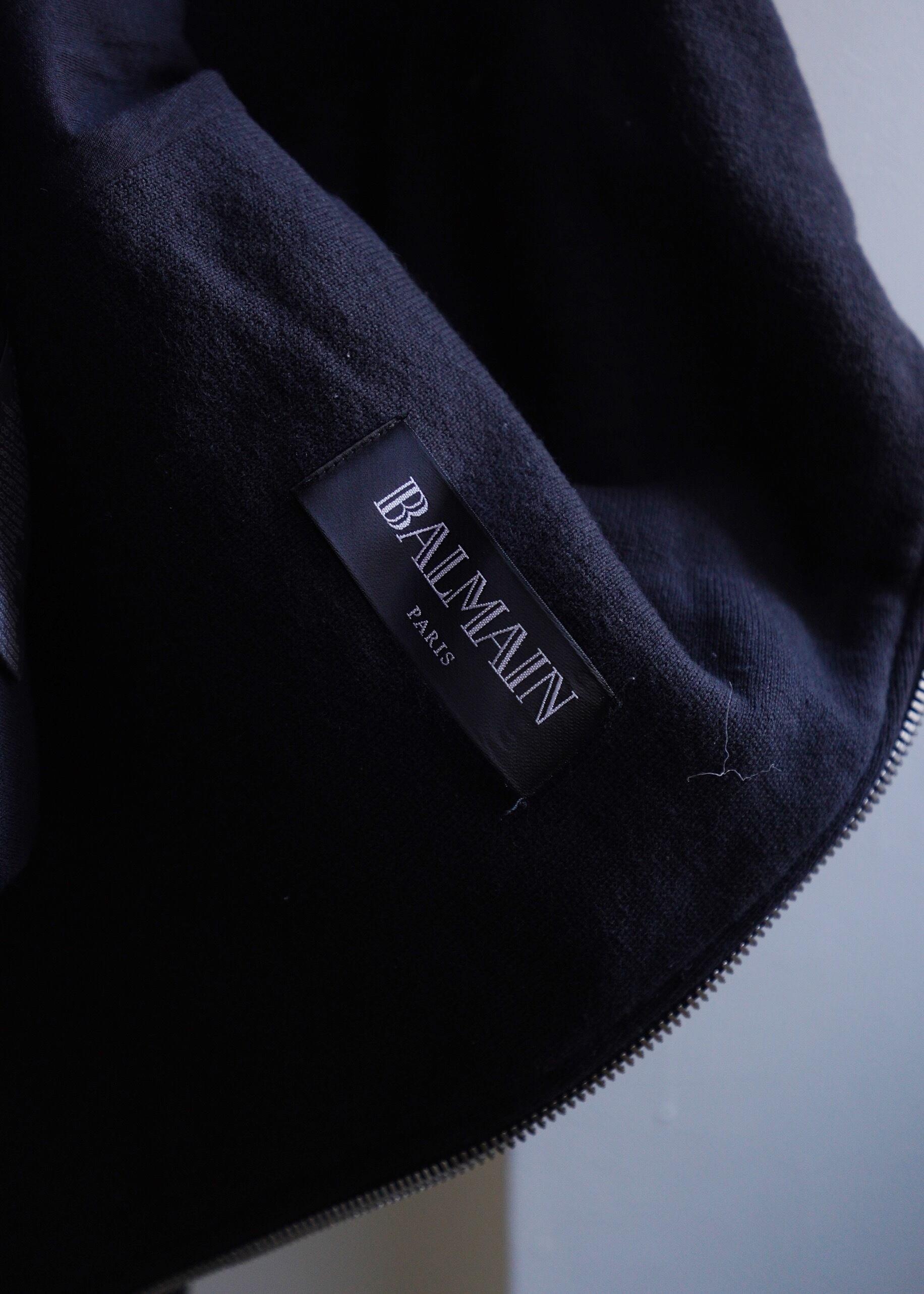 BALMAIN mulch zip switching leather riders jacket | CETTEN