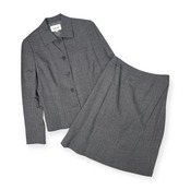 HANAE MORI Deux ハナエモリ セットアップ スーツ ジャケット ブレザー スカート 38 /グレー/日本製