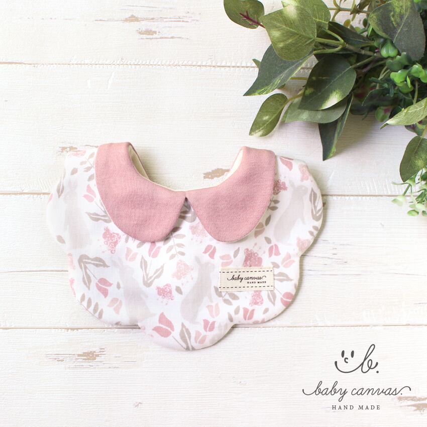 襟付きウサギさんのもくもくスタイ Baby Canvas ハンドメイドスタイのお店