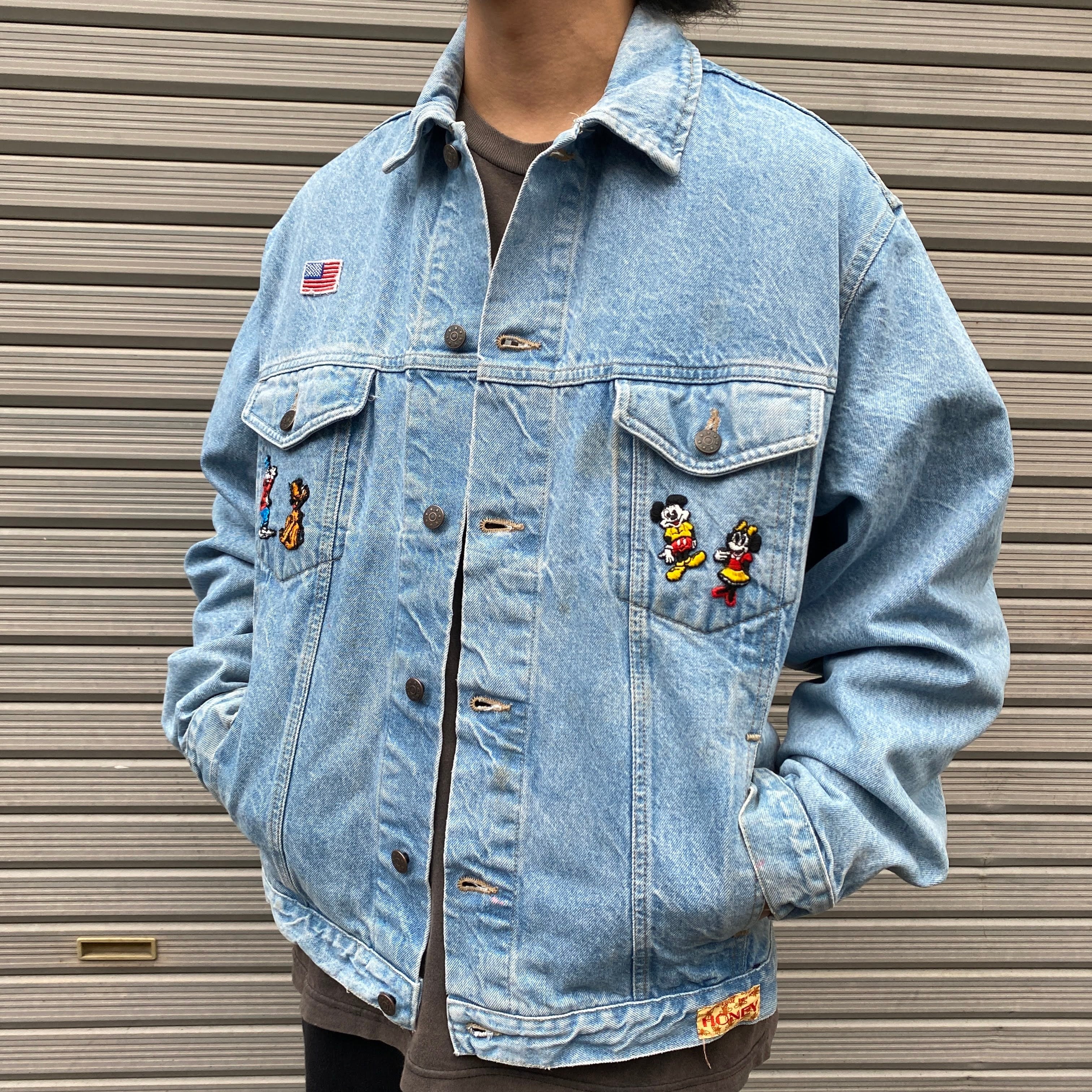 ヴィンテージ パロディ ディズニー キャラクター リメイク 刺繍 