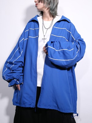 “KING SIZE” piping line design over silhouette track jacket