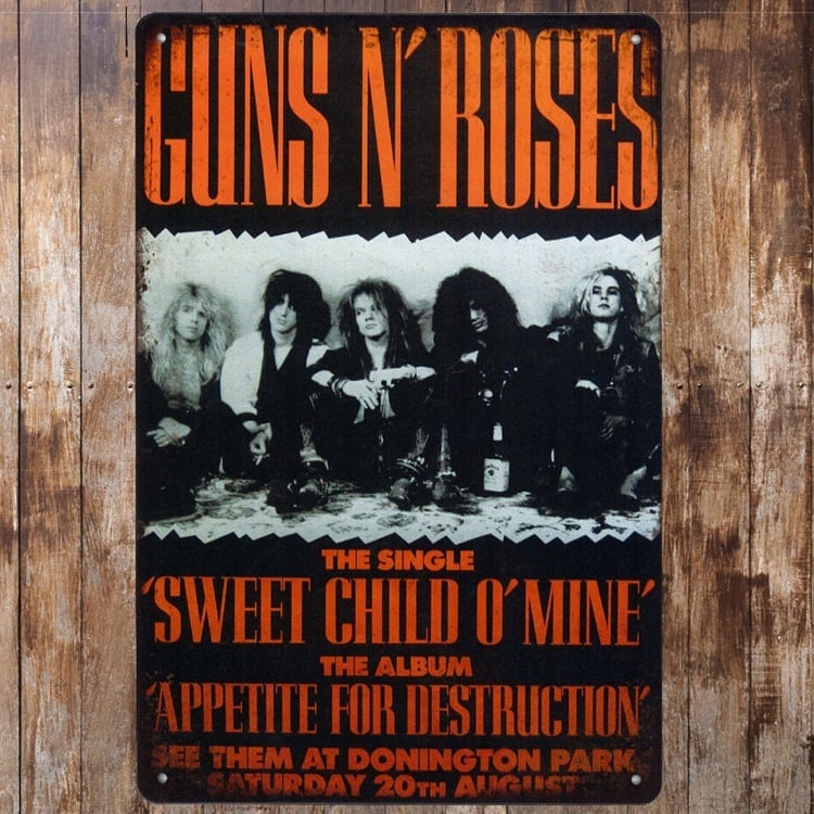 GUNS N' ROSES ガンズ アンド ローゼズ ブリキ看板 メタルサイン