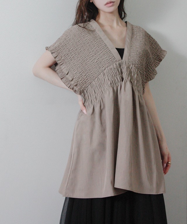 シャーリングチュニック